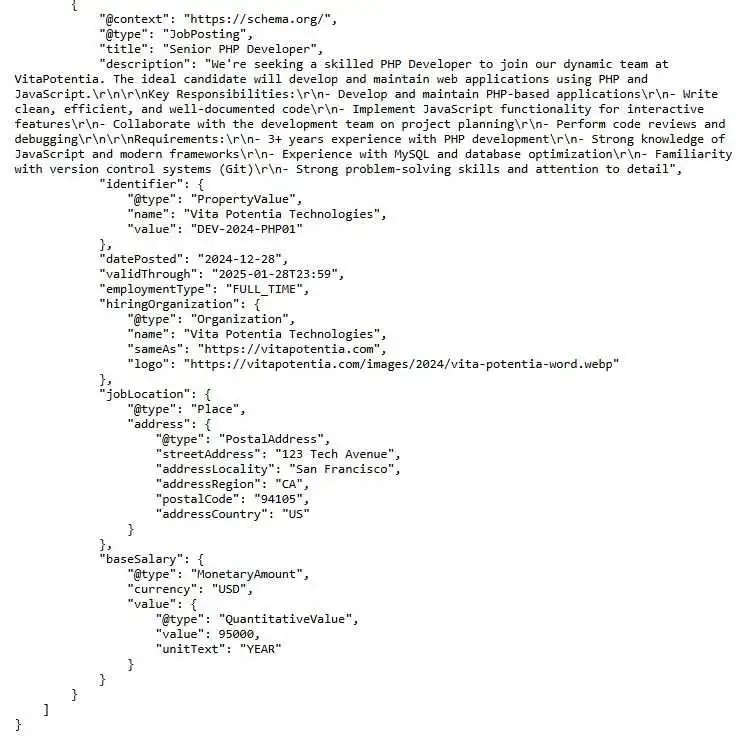 jobposting code font